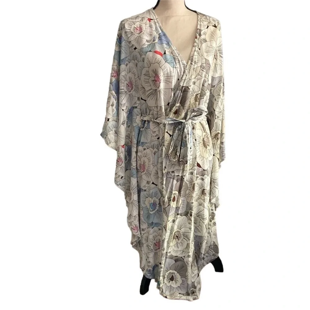 Anthropologie Conditions Apply Kimono NWT New Floral Toe Waist One Size S M L XL - Picture 5 of 10